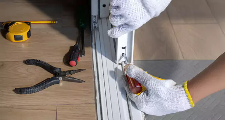Backyard Sliding Door Track Repair in Northdale, FL